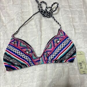 Arizona Jeans Colorful Geometric Bikini Top